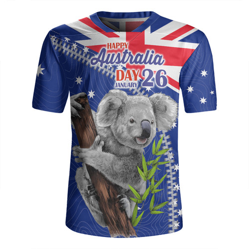 Australia Australia Day Rugby Jersey - Koala Happy Australia Day Rugby Jersey