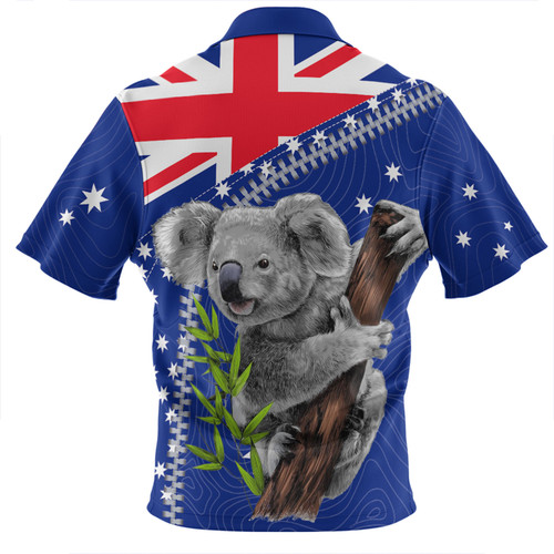 Australia Australia Day Zip Polo Shirt - Koala Happy Australia Day Zip Polo Shirt Australia Australia Day Zip Polo Shirt - Koala Happy Australia Day Zip Polo Shirt