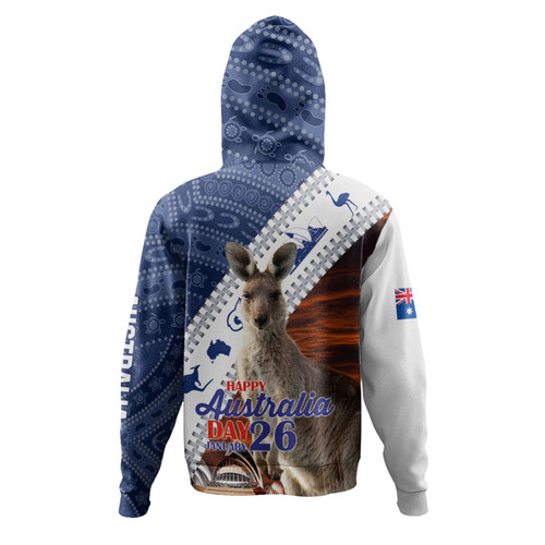 Australia Australia Day Custom Hoodie - Kangaroo Happy Australia Day Aboriginal Pattern Hoodie Australia Australia Day Custom Hoodie - Kangaroo Happy Australia Day Aboriginal Pattern Hoodie