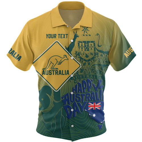 Australia Australia Day Custom Hawaiian Shirt - Australia Coat Of Arms Kangaroo And Koala Sign Hawaiian Shirt Australia Australia Day Custom Hawaiian Shirt - Australia Coat Of Arms Kangaroo And Koala Sign Hawaiian Shirt