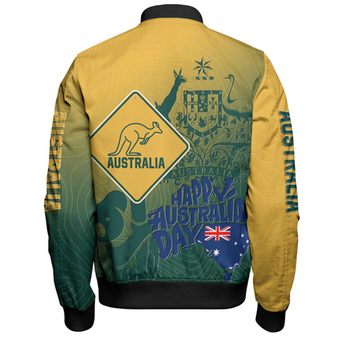 Australia Australia Day Custom Bomber Jacket - Australia Coat Of Arms Kangaroo And Koala Sign Bomber Jacket Australia Australia Day Custom Bomber Jacket - Australia Coat Of Arms Kangaroo And Koala Sign Bomber Jacket