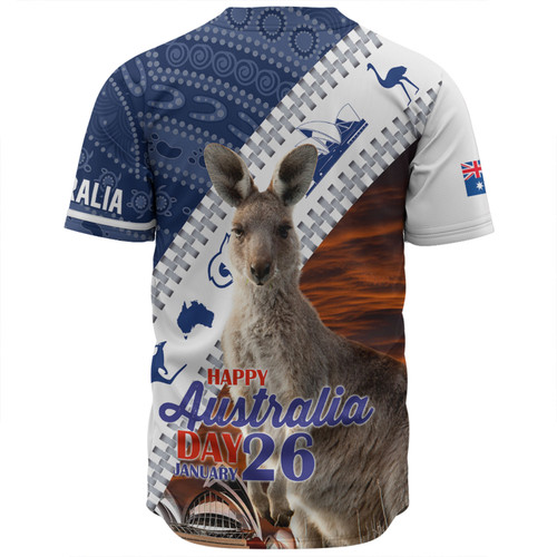 Australia Australia Day Custom Baseball Shirt - Kangaroo Happy Australia Day Aboriginal Pattern Baseball Shirt Australia Australia Day Custom Baseball Shirt - Kangaroo Happy Australia Day Aboriginal Pattern Baseball Shirt