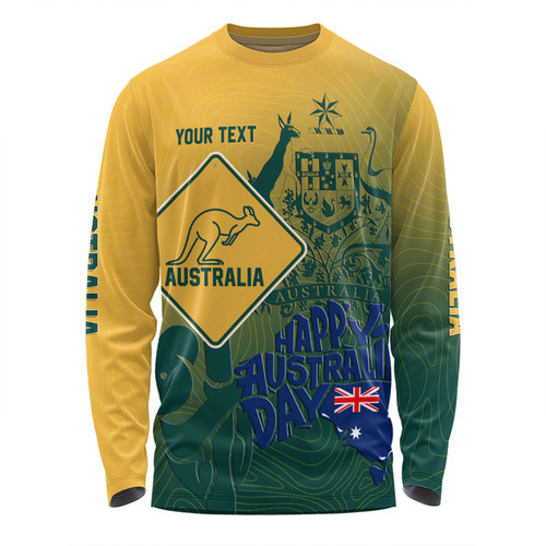 Australia Australia Day Custom Long Sleeve T-shirt - Australia Coat Of Arms Kangaroo And Koala Sign Long Sleeve T-shirt Australia Australia Day Custom Long Sleeve T-shirt - Australia Coat Of Arms Kangaroo And Koala Sign Long Sleeve T-shirt