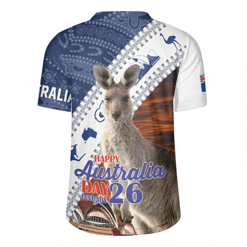 Australia Australia Day Custom Rugby Jersey - Kangaroo Happy Australia Day Aboriginal Pattern Rugby Jersey Australia Australia Day Custom Rugby Jersey - Kangaroo Happy Australia Day Aboriginal Pattern Rugby Jersey