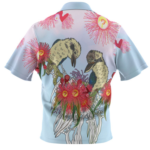 Australia Kookaburra Polo Shirt - Couple Kookaburra With Eucalyptus Flower Art Polo Shirt Australia Kookaburra Polo Shirt - Couple Kookaburra With Eucalyptus Flower Art Polo Shirt