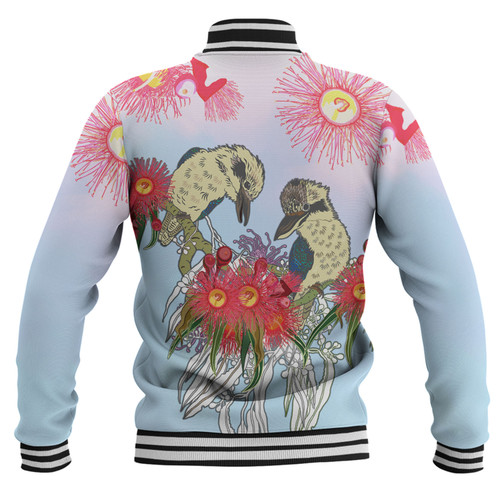 Australia Kookaburra Baseball Jacket - Couple Kookaburra With Eucalyptus Flower Art Baseball Jacket Australia Kookaburra Baseball Jacket - Couple Kookaburra With Eucalyptus Flower Art Baseball Jacket