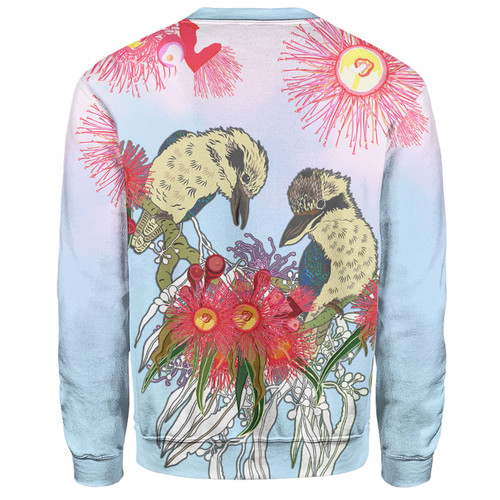 Australia Kookaburra Sweatshirt - Couple Kookaburra With Eucalyptus Flower Art Sweatshirt Australia Kookaburra Sweatshirt - Couple Kookaburra With Eucalyptus Flower Art Sweatshirt
