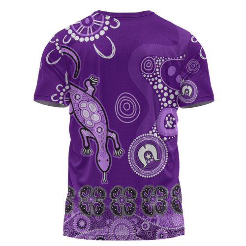 Australia Goanna Aboriginal T-shirt - Indigenous Dot Goanna (Purple) T-shirt Australia Goanna Aboriginal T-shirt - Indigenous Dot Goanna (Purple) T-shirt