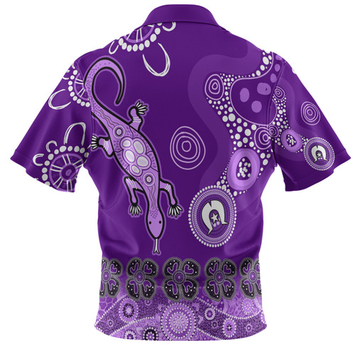 Australia Goanna Aboriginal Hawaiian Shirt - Indigenous Dot Goanna (Purple) Hawaiian Shirt Australia Goanna Aboriginal Hawaiian Shirt - Indigenous Dot Goanna (Purple) Hawaiian Shirt