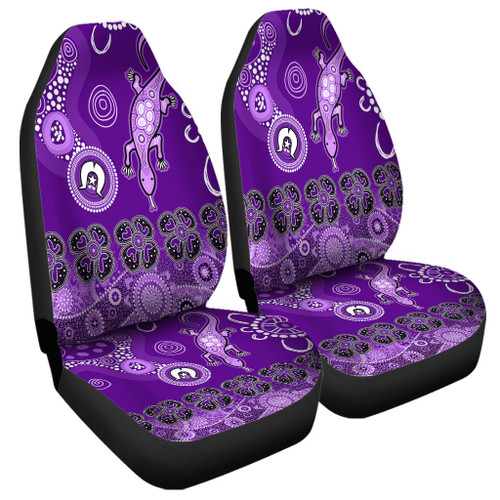Australia Goanna Aboriginal Car Seat Cover - Indigenous Dot Goanna (Purple) Car Seat Cover Australia Goanna Aboriginal Car Seat Cover - Indigenous Dot Goanna (Purple) Car Seat Cover