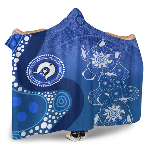 Australia Turtles Aboriginal Hooded Blanket - Indigenous Dot Turtles In The Ocean (Blue) Hooded Blanket Australia Turtles Aboriginal Hooded Blanket - Indigenous Dot Turtles In The Ocean (Blue) Hooded Blanket