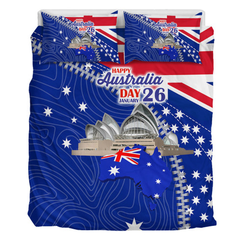 Australia Australia Day Bedding Set - Happy Australia Day Bedding Set