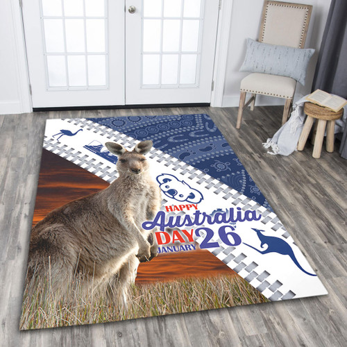 Australia Australia Day Area Rug - Kangaroo Happy Australia Day Aboriginal Pattern Area Rug Australia Australia Day Area Rug - Kangaroo Happy Australia Day Aboriginal Pattern Area Rug
