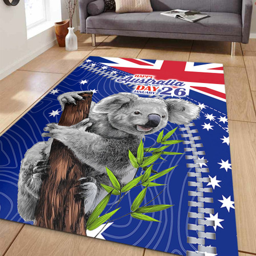 Australia Australia Day Area Rug - Koala Happy Australia Day Area Rug