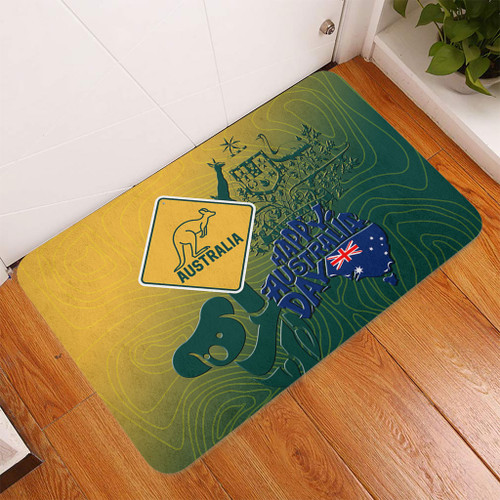 Australia Australia Day Doormat - Australia Coat Of Arms Kangaroo And Koala Sign Doormat Australia Australia Day Doormat - Australia Coat Of Arms Kangaroo And Koala Sign Doormat