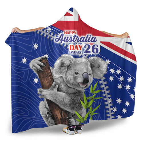 Australia Australia Day Hooded Blanket - Koala Happy Australia Day Hooded Blanket Australia Australia Day Hooded Blanket - Koala Happy Australia Day Hooded Blanket