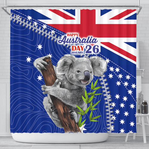 Australia Australia Day Shower Curtain - Koala Happy Australia Day Shower Curtain Australia Australia Day Shower Curtain - Koala Happy Australia Day Shower Curtain
