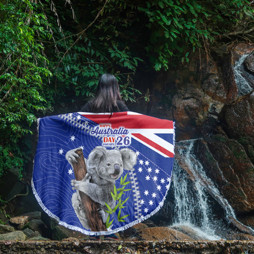 Australia Australia Day Beach Blanket - Koala Happy Australia Day Beach Blanket Australia Australia Day Beach Blanket - Koala Happy Australia Day Beach Blanket
