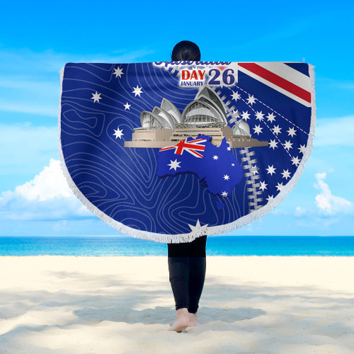 Australia Australia Day Beach Blanket - Happy Australia Day Beach Blanket Australia Australia Day Beach Blanket - Happy Australia Day Beach Blanket