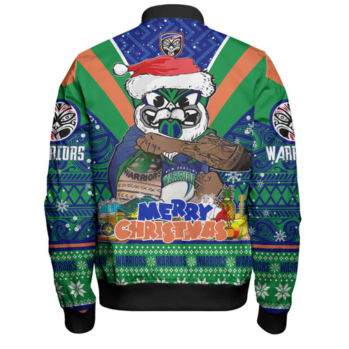 New Zealand Warriors Christmas Custom Bomber Jacket - Warriors Santa Aussie Big Things Bomber Jacket New Zealand Warriors Christmas Custom Bomber Jacket - Warriors Santa Aussie Big Things Bomber Jacket