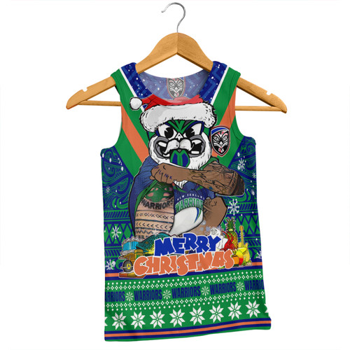 New Zealand Warriors Christmas Custom Men Singlet - Warriors Santa Aussie Big Things Men Singlet