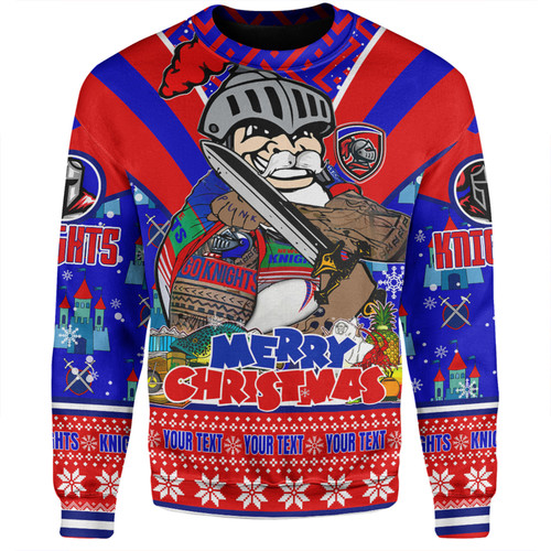 Newcastle Knights Christmas Custom Sweatshirt - Newcastle Knights Santa Aussie Big Things Sweatshirt Newcastle Knights Christmas Custom Sweatshirt - Newcastle Knights Santa Aussie Big Things Sweatshirt