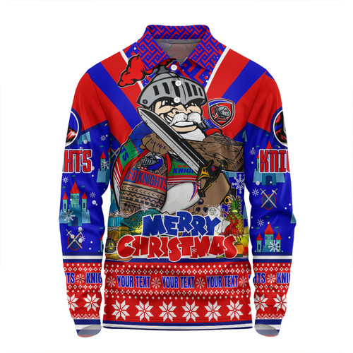 Newcastle Knights Christmas Custom Long Sleeve Polo Shirt - Newcastle Knights Santa Aussie Big Things Long Sleeve Polo Shirt Newcastle Knights Christmas Custom Long Sleeve Polo Shirt - Newcastle Knights Santa Aussie Big Things Long Sleeve Polo Shirt