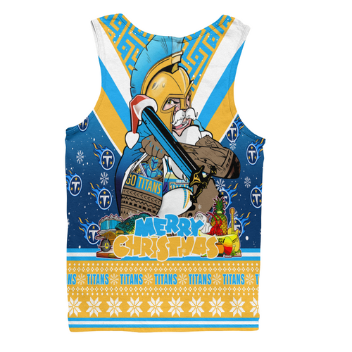 Gold Coast Titans Christmas Custom Men Singlet - Gold Coast Titans Santa Aussie Big Things Men Singlet Gold Coast Titans Christmas Custom Men Singlet - Gold Coast Titans Santa Aussie Big Things Men Singlet