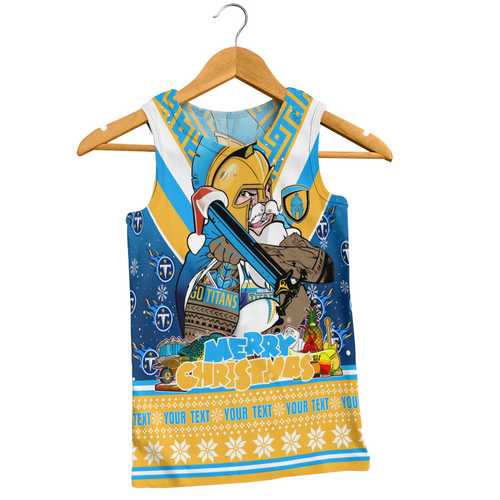 Gold Coast Titans Christmas Custom Men Singlet - Gold Coast Titans Santa Aussie Big Things Men Singlet Gold Coast Titans Christmas Custom Men Singlet - Gold Coast Titans Santa Aussie Big Things Men Singlet