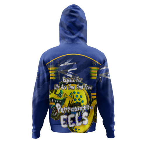 Parramatta Eels Hoodie - Happy Australia Day We Are One And Free Parramatta Eels Hoodie - Happy Australia Day We Are One And Free