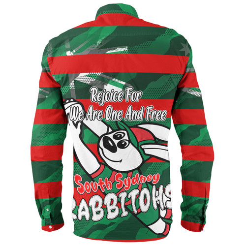 South Sydney Rabbitohs Long Sleeve Shirt - Happy Australia Day We Are One And Free South Sydney Rabbitohs Long Sleeve Shirt - Happy Australia Day We Are One And Free