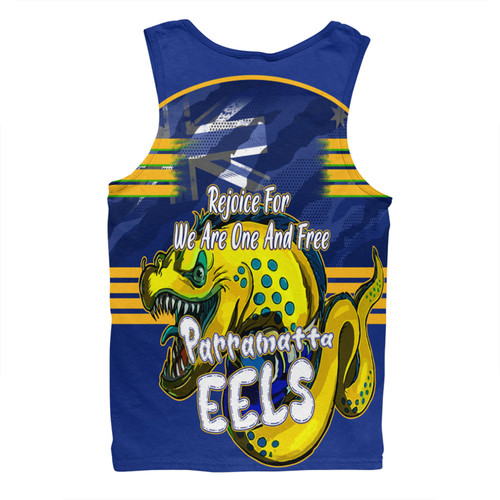 Parramatta Eels Men Singlet - Happy Australia Day We Are One And Free