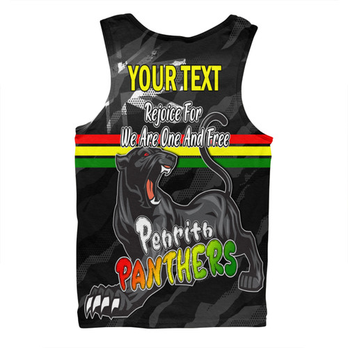 Penrith Panthers Men Singlet - Happy Australia Day We Are One And Free Penrith Panthers Men Singlet - Happy Australia Day We Are One And Free
