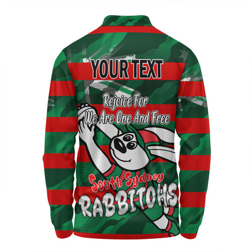 South Sydney Rabbitohs Long Sleeve Polo Shirt - Happy Australia Day We Are One And Free South Sydney Rabbitohs Long Sleeve Polo Shirt - Happy Australia Day We Are One And Free