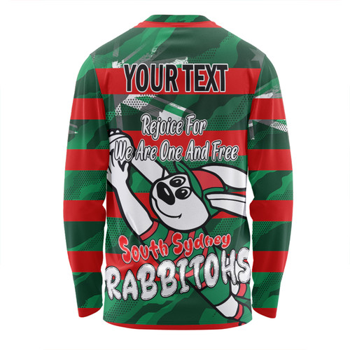 South Sydney Rabbitohs Long Sleeve T-shirt - Happy Australia Day We Are One And Free South Sydney Rabbitohs Long Sleeve T-shirt - Happy Australia Day We Are One And Free