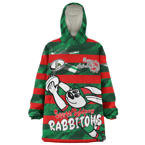 South Sydney Rabbitohs Snug Hoodie - Happy Australia Day We Are One And Free