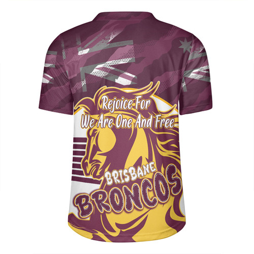 Brisbane Broncos Rugby Jersey - Happy Australia Day We Are One And Free Brisbane Broncos Rugby Jersey - Happy Australia Day We Are One And Free