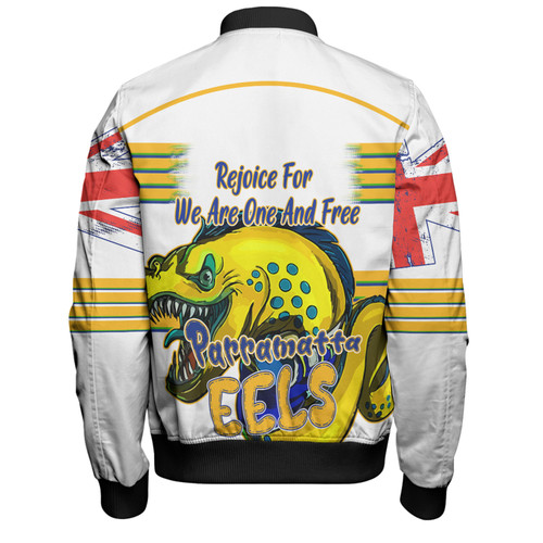 Parramatta Eels Bomber Jacket - Happy Australia Day We Are One And Free V2