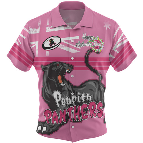 Penrith Panthers Hawaiian Shirt - Happy Australia Day We Are One And Free V2