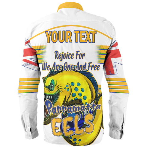 Parramatta Eels Long Sleeve Shirt - Happy Australia Day We Are One And Free V2 Parramatta Eels Long Sleeve Shirt - Happy Australia Day We Are One And Free V2