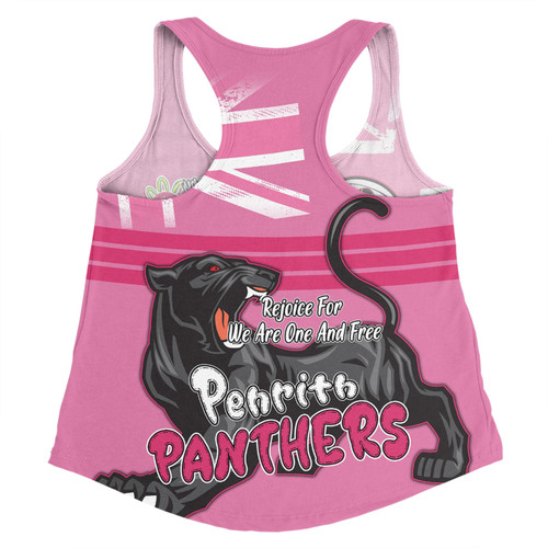 Penrith Panthers Women Racerback Singlet - Happy Australia Day We Are One And Free V2 Penrith Panthers Women Racerback Singlet - Happy Australia Day We Are One And Free V2