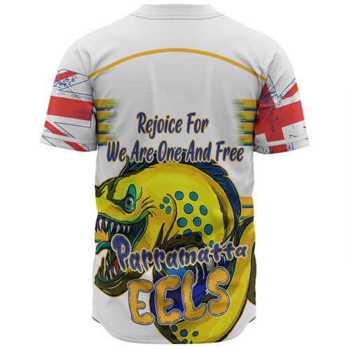 Parramatta Eels Baseball Shirt - Happy Australia Day We Are One And Free V2 Parramatta Eels Baseball Shirt - Happy Australia Day We Are One And Free V2