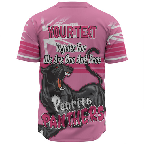 Penrith Panthers Baseball Shirt - Happy Australia Day We Are One And Free V2 Penrith Panthers Baseball Shirt - Happy Australia Day We Are One And Free V2