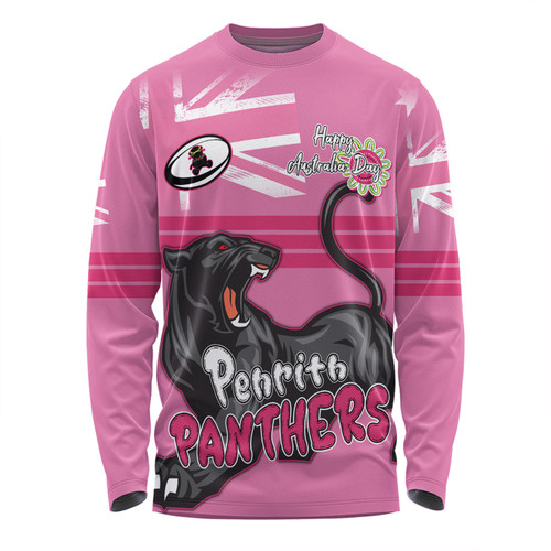 Penrith Panthers Long Sleeve T-shirt - Happy Australia Day We Are One And Free V2