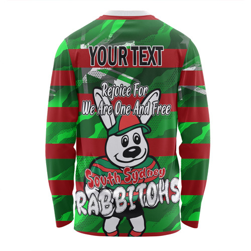 South Sydney Rabbitohs Long Sleeve T-shirt - Happy Australia Day We Are One And Free V2 South Sydney Rabbitohs Long Sleeve T-shirt - Happy Australia Day We Are One And Free V2