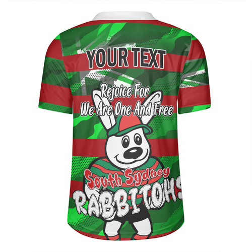 South Sydney Rabbitohs Rugby Jersey - Happy Australia Day We Are One And Free V2 South Sydney Rabbitohs Rugby Jersey - Happy Australia Day We Are One And Free V2