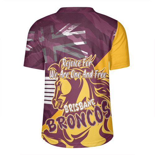 Brisbane Broncos Rugby Jersey - Happy Australia Day We Are One And Free V2 Brisbane Broncos Rugby Jersey - Happy Australia Day We Are One And Free V2