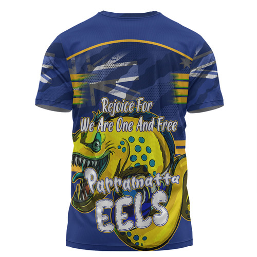 Parramatta Eels T-Shirt - Happy Australia Day We Are One And Free Parramatta Eels T-Shirt - Happy Australia Day We Are One And Free