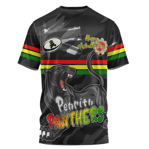Penrith Panthers T-Shirt - Happy Australia Day We Are One And Free
