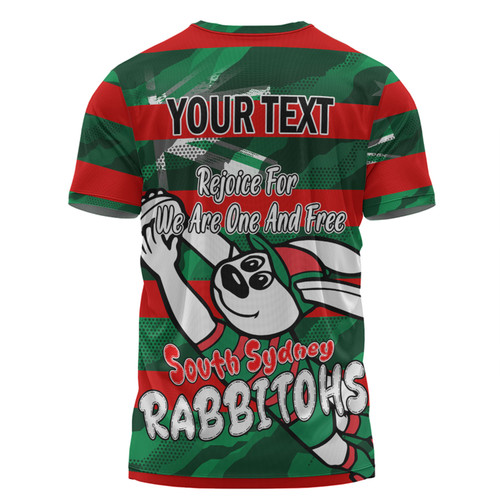 South Sydney Rabbitohs T-Shirt - Happy Australia Day We Are One And Free South Sydney Rabbitohs T-Shirt - Happy Australia Day We Are One And Free